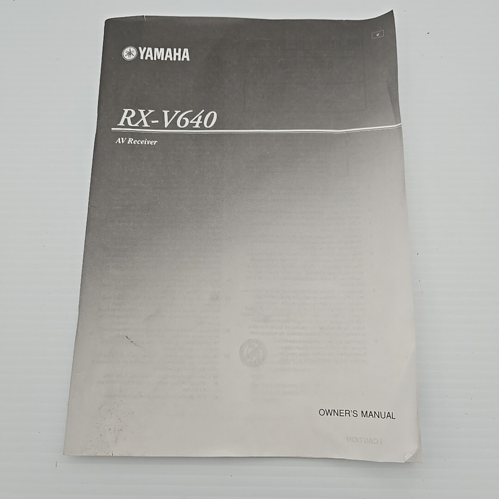 Yamaha RX-V640‎ Owners Manual *Original*